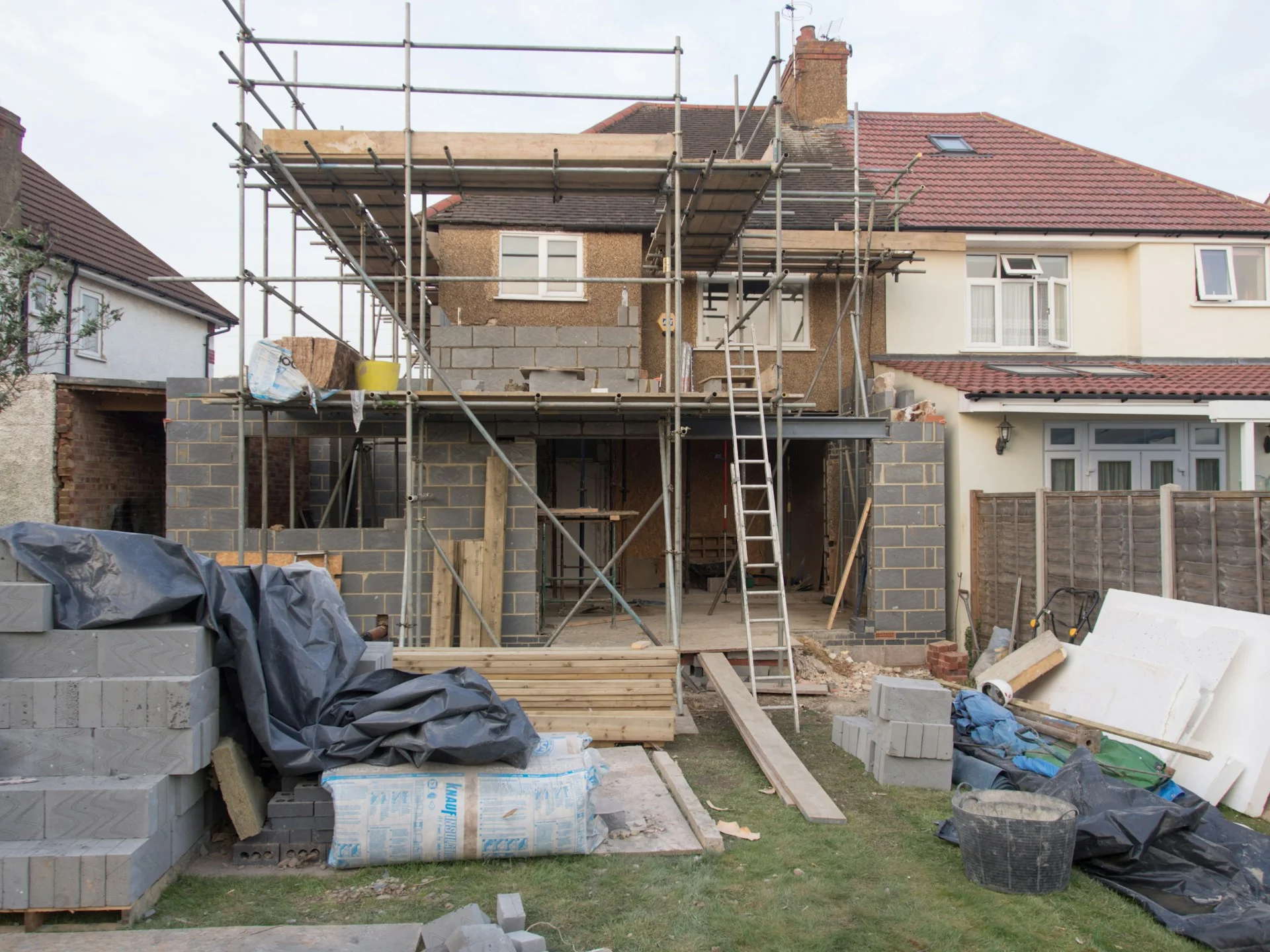 A house being constructed